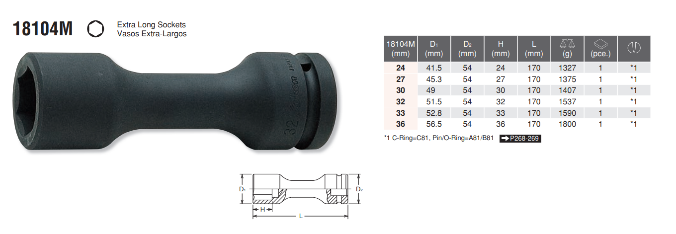 Extra Long Sockets_18104M