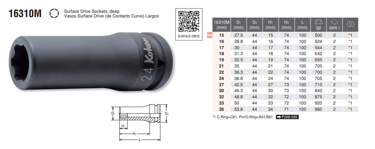 Surface Drive Sockets_16310M