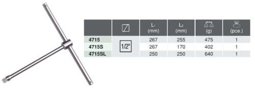1/2" T-Handle T-Type Wrench 4715SL