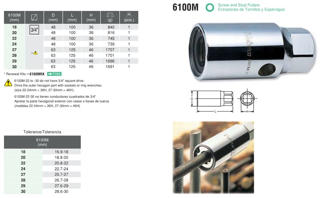 Screw and Stud Pullers 6100M